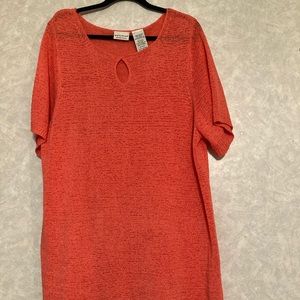 White Stag short sleeve sweater. Coral color